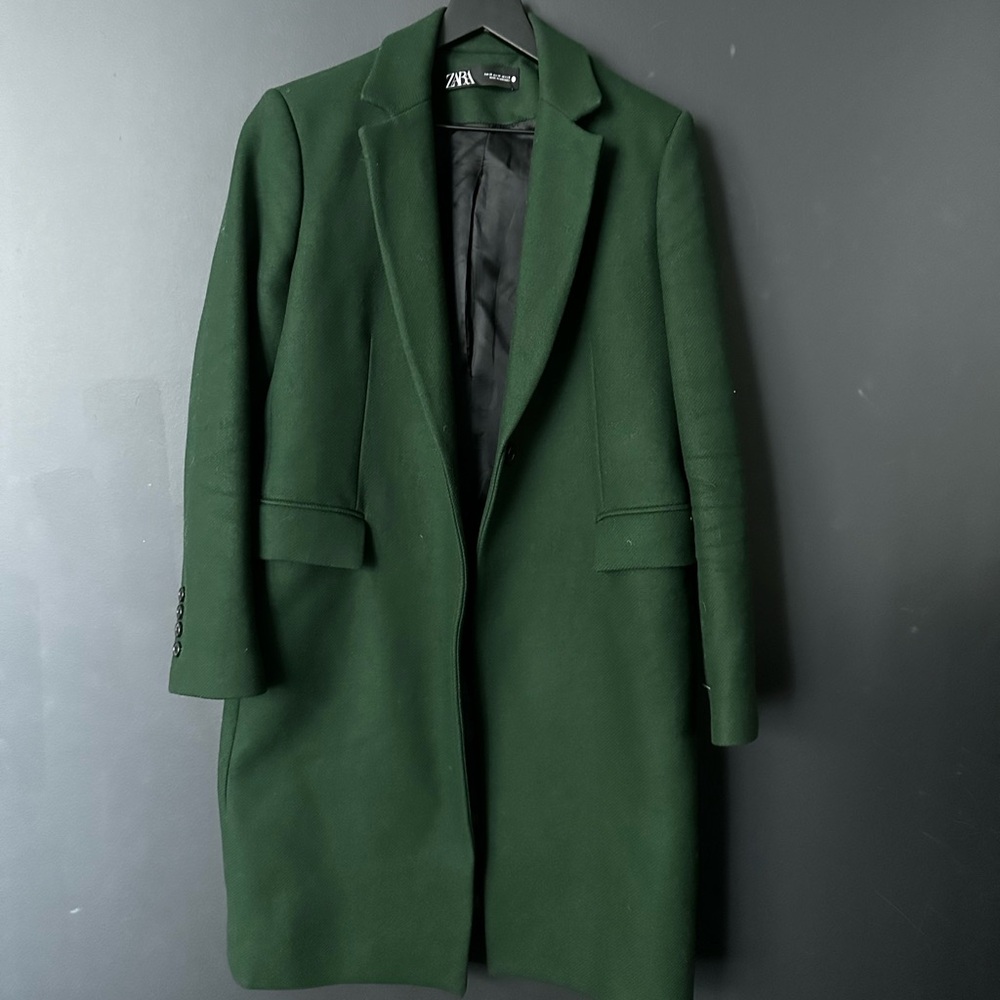 Emerald green winter coat